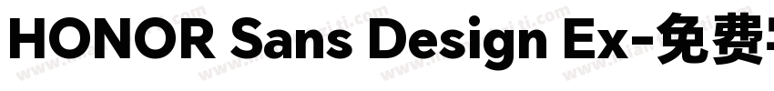 HONOR Sans Design Ex字体转换